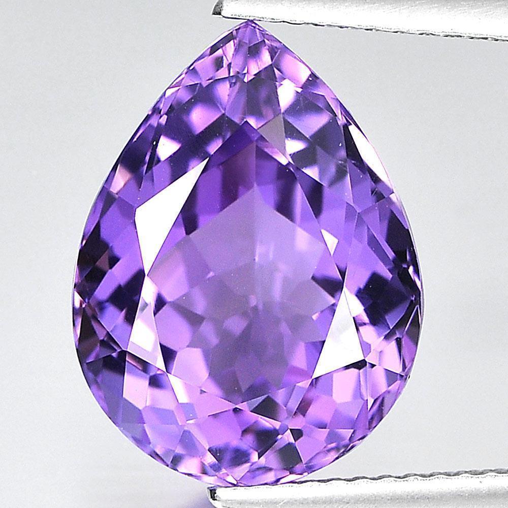 Unheated 8.84 Ct. Clean Pear Shape Natural Violet Amethyst