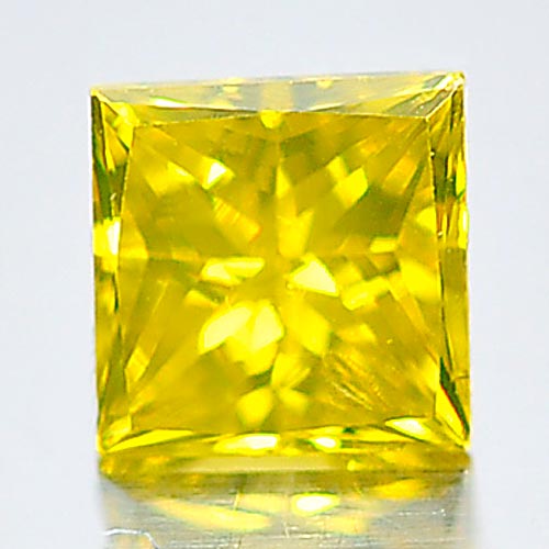 0.12 Ct. Baguette Princess Cut Natural Yellow Color Loose Diamond