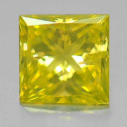 0.12 Ct. Alluring Square Princess Cut Natural Yellow Loose Diamond Belgium