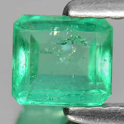 Unheated 0.56 Ct. Octagon Natural Rich Green Emerald