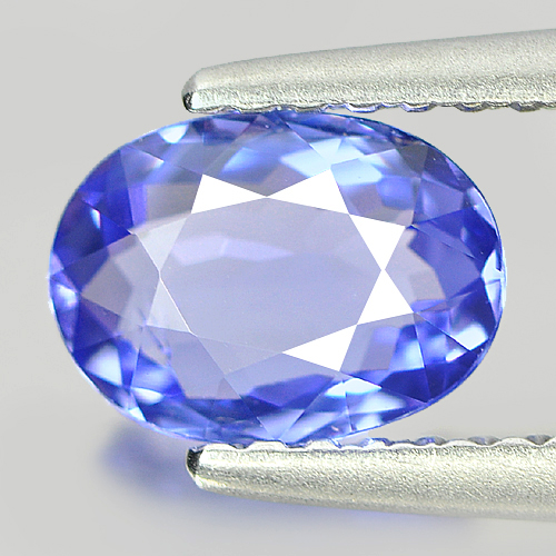 Certified 0.87Ct. Clean Natural Violetish Blue Tanzanite Oval Shape