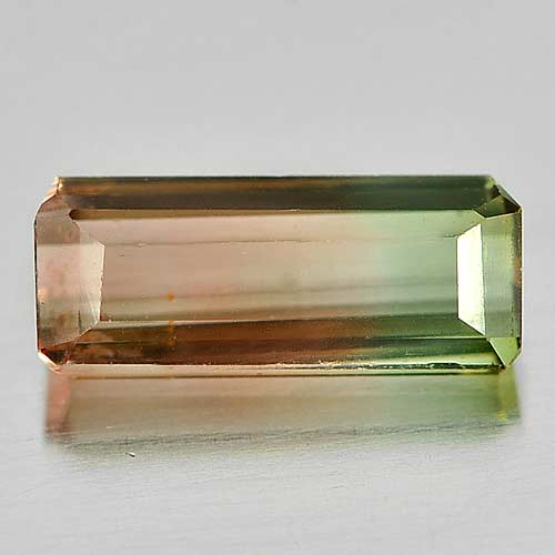 1.04 Ct. Vivid Gemstone Natural Bi Color Tourmaline Octagon Shape