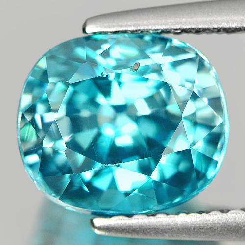 3.70 Ct. Natural Blue Zircon Gemstone Cushion shape