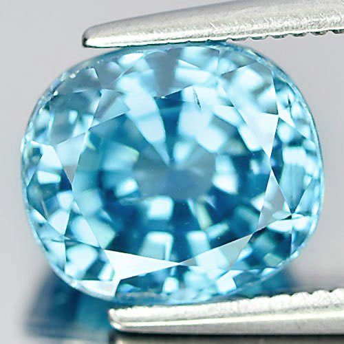 4.69 Ct. Natural Blue Zircon Oval Shape From Cambodia