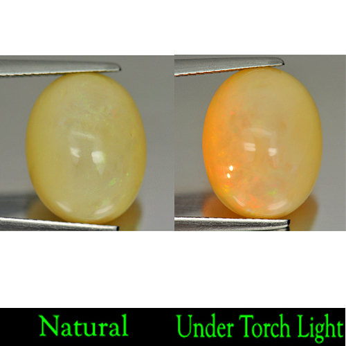 Unheated 7.08 Ct. Oval Cabochon Gem Natural Multi Color Opal