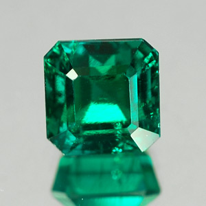 Unheated 1.29 Ct. VVS Green Emerald Created Russia