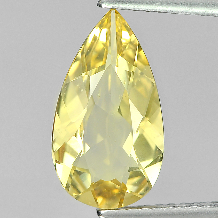 Nice 2.26 Ct. Pear Shape Natural Gemstone Yellow Beryl Unheated From Brazil