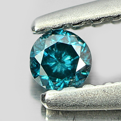 0.09 Ct. 2.7 Mm. Natural Blue Loose Diamond Belgium