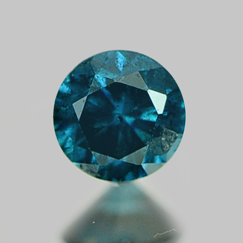 0.09 Ct. 2.7 Mm. Round Natural Rich Greenish Blue Loose Diamond