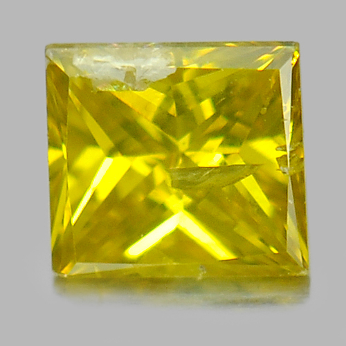 0.14 Ct. Good Color Baguette Princess Cut Natural Yellow Loose Diamond