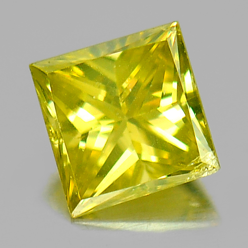 0.10 Ct. Alluring Natural Yellow Loose Diamond Baguette Princess Cut