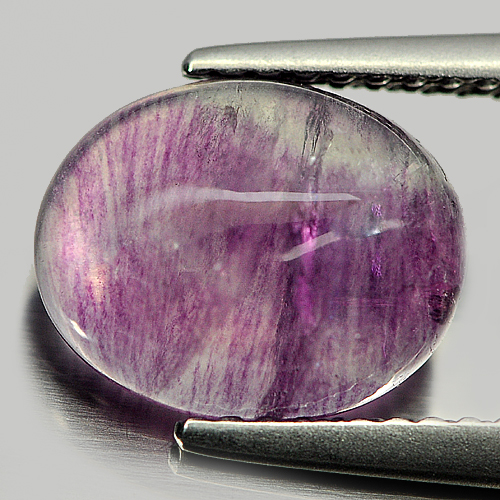 2.91 Ct. Unheated Oval Cabochon Good Color Natural Gem Fluorite From Brazil