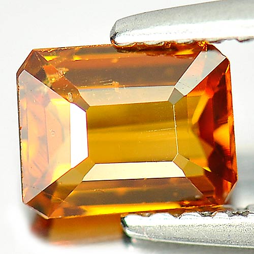 Unheated 0.81 Ct. Octagon Natural Gem Orange Hessonite Garnet