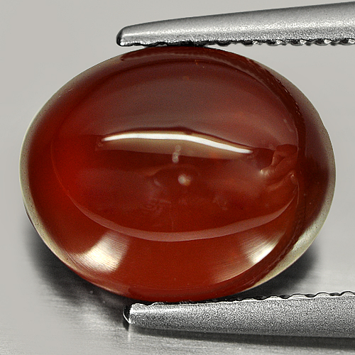 4.81 Ct. Oval Cabochon Natural Gemstone Red Orange Hessonite Garnet