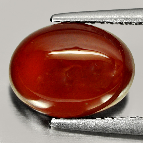 4.27 Ct. Alluring Natural Gemstone Red Orange Hessonite Garnet Oval Cabochon