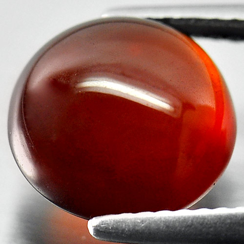 4.97 Ct. Round Cabochon Natural Gemstone Reddish Orange Hessonite Garnet