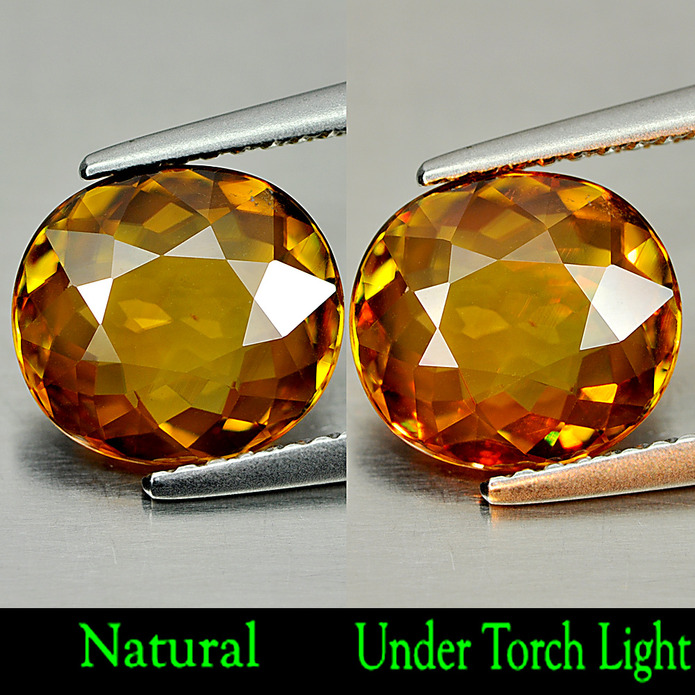 2.35 Ct. Shinning Oval Natural Multi Color Titanium Sphene With Rainbow Spark