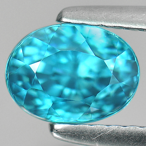 2.00 Ct. Clean Oval Shape Natural Blue Zircon Cambodia