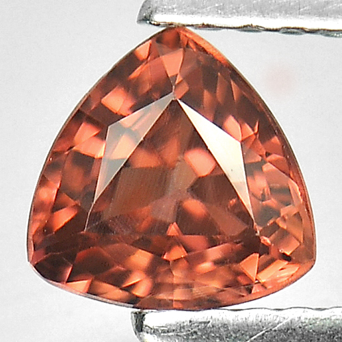 0.99 Ct. Natural Imperial Zircon Gemstone Trilliant Shape From Tanzania