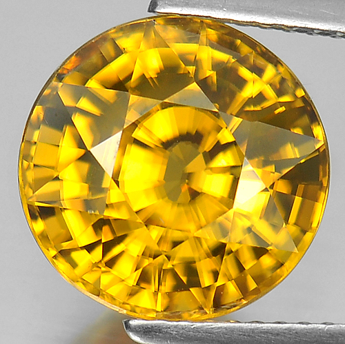 8.96 Ct. Charming Round Shape Natural Yellow Zircon Gemstone
