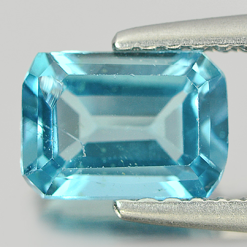 1.17 Ct. Natural Blue Zircon Gemstone Octagon Shape