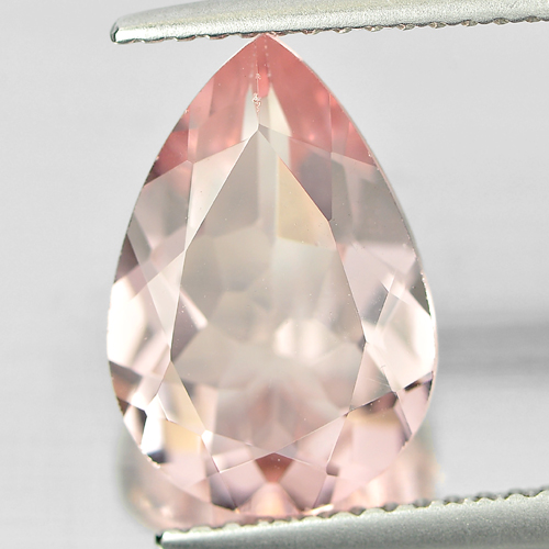 Rare Natural Gem 2.96 Ct. Peach Pink Morganite Pear Shape