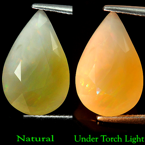 Unheated 6.20 Ct. Pear Natural Multi Color Opal Sudan