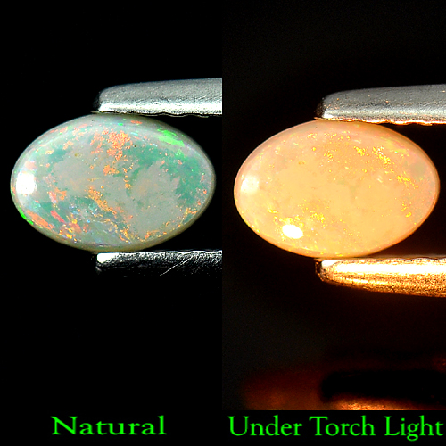 0.28 Ct. Oval Cabochon Natural Multi Color Opal Gemstone
