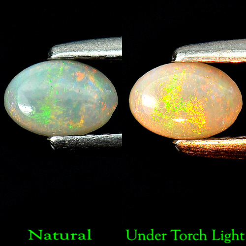 0.31 Ct. Oval Cabochon Natural Multi Color Opal Unheated