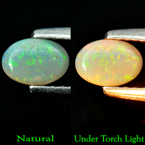 0.30 Ct. Oval Cabochon Natural Gem Multi Color Opal Unheated