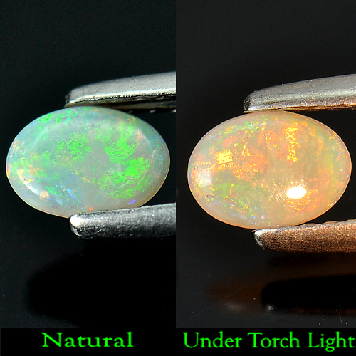 0.26 Ct. Oval Cabochon Natural Multi-Color Play Of Colour Opal