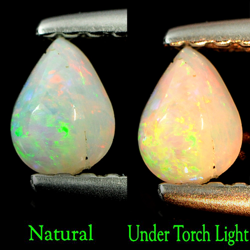 0.19 Ct. Pear Cabochon Natural Multi Color Opal Sudan